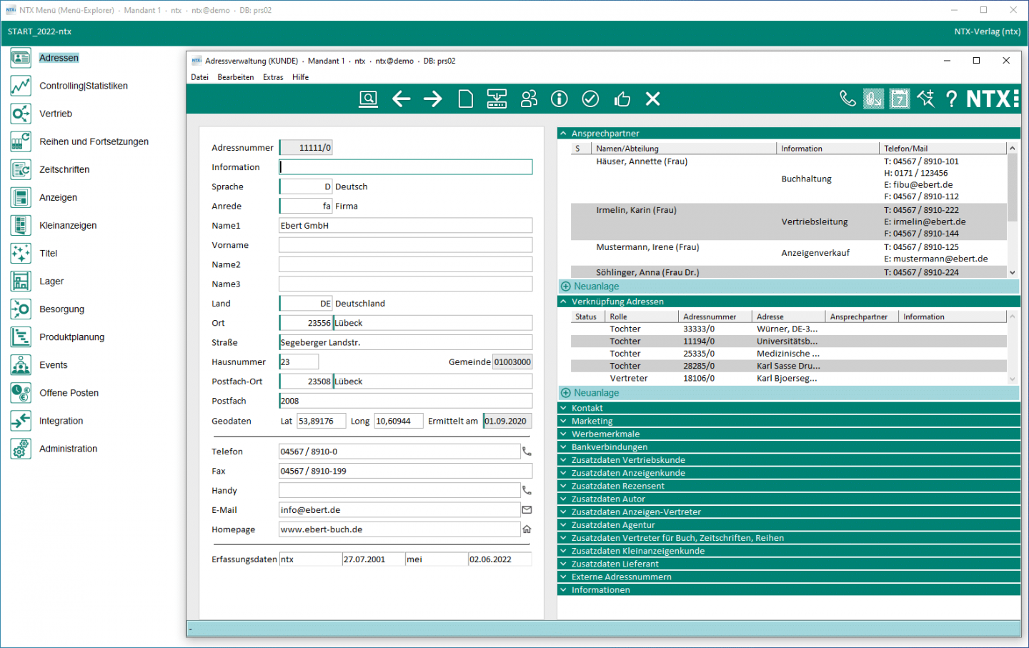 Verlagssoftware GRÜN NTX
