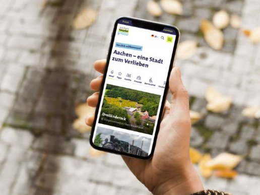 Die neue Website der aachen tourist service e.V. wurde im Mobile-First-Ansatz umgesetzt.