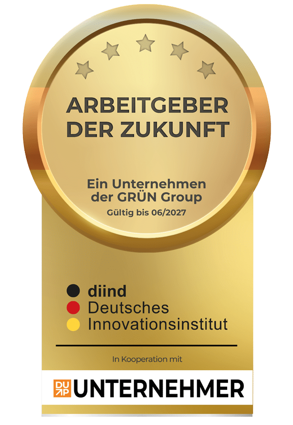 GRÜN Software Group wurde als Arbeitgeber der Zukunft ausgezeichnet.