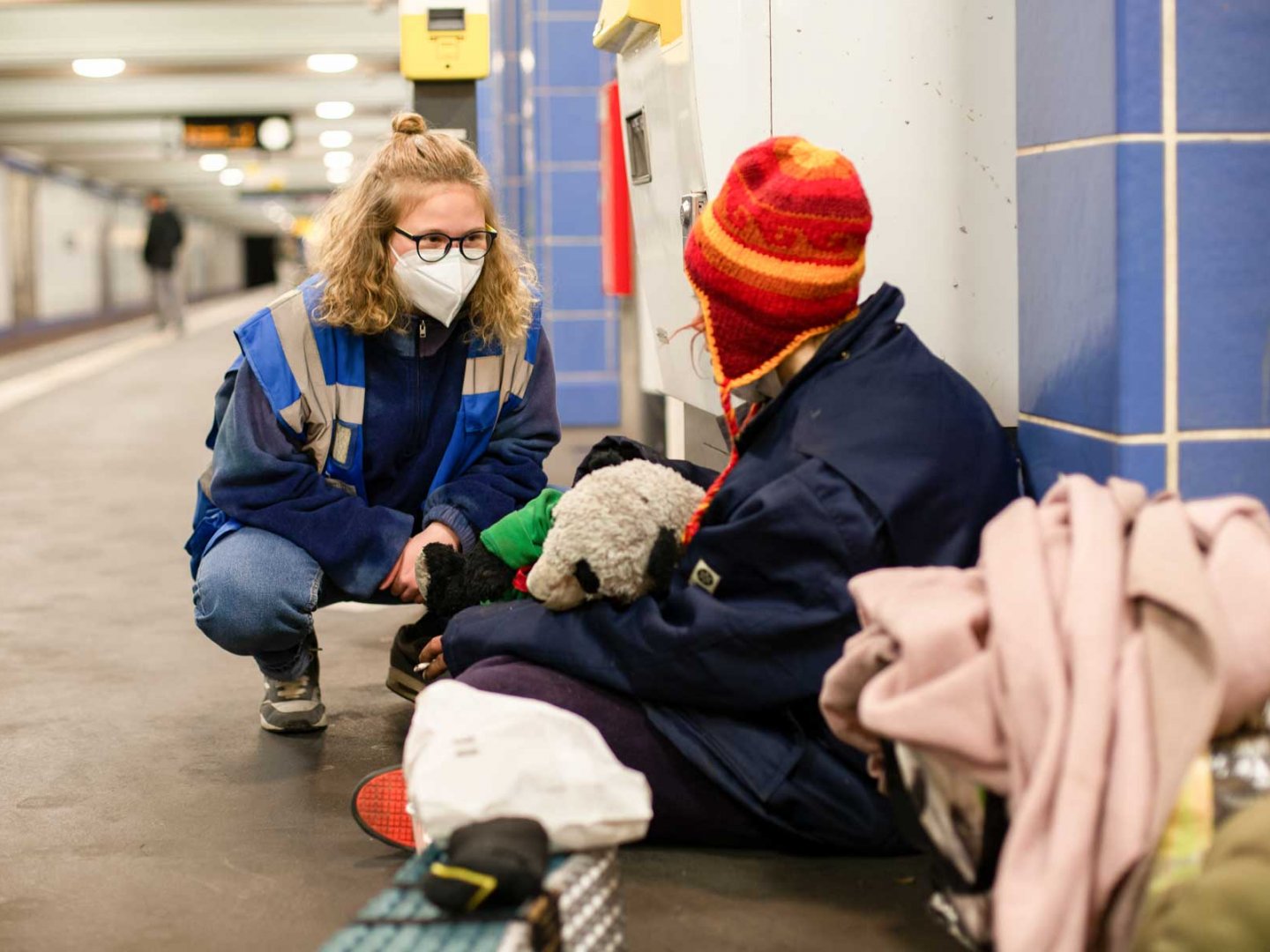 Die über Spenden finanzierten Kältebusse der Stadtmission Berlin versorgen Obdachlose in den eisigen Monaten des Jahres.