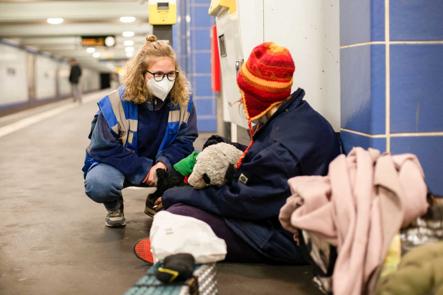 Die über Spenden finanzierten Kältebusse der Stadtmission Berlin versorgen Obdachlose in den eisigen Monaten des Jahres.