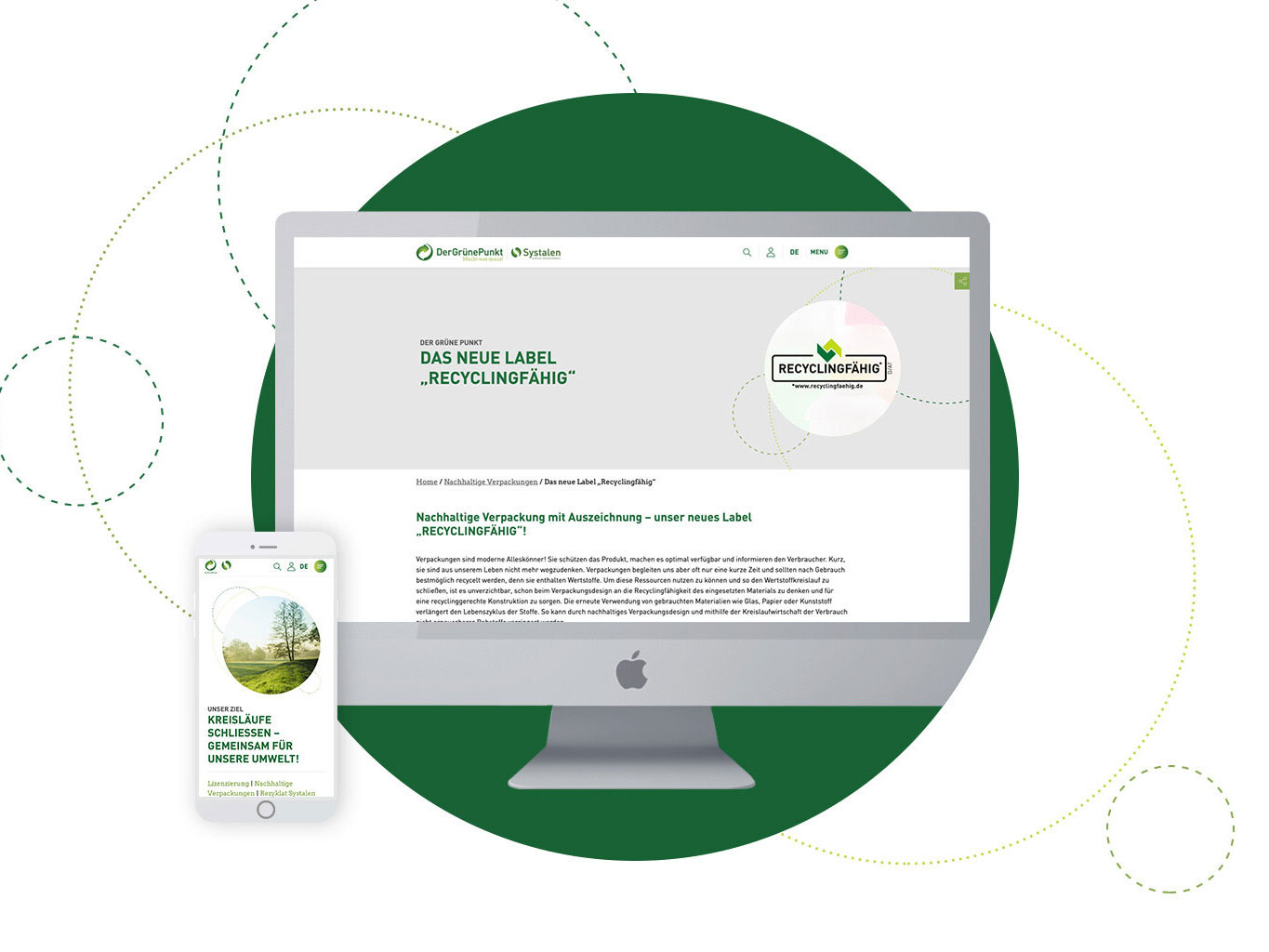 Softrelaunch der Website vom „Grünen Punkt“ durch Digitalagentur giftGRÜN