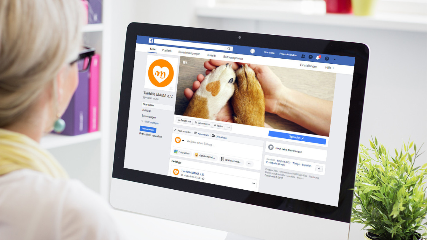 Online-Spendenformulare können mit einem Call-to-action-Button in Facebook verbunden werden.