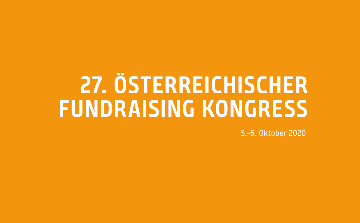 GRÜN beim 27. Österreichischen Fundraising Kongress Der 27. Österreichischer Fundraising Kongress findet am 5. und 6. Oktober 2020 in Wien statt.