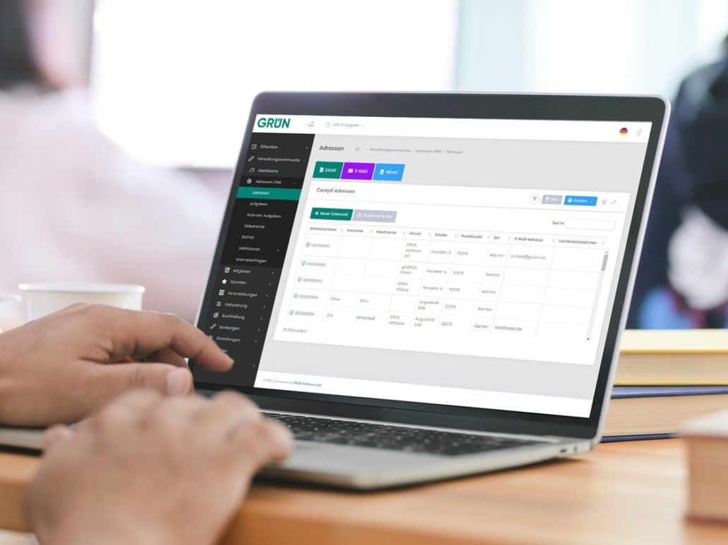 GRÜN eVEWA4 ist die neue Online-Branchensoftware für Non-Profit-Organisationen und Bildungsanbieter.