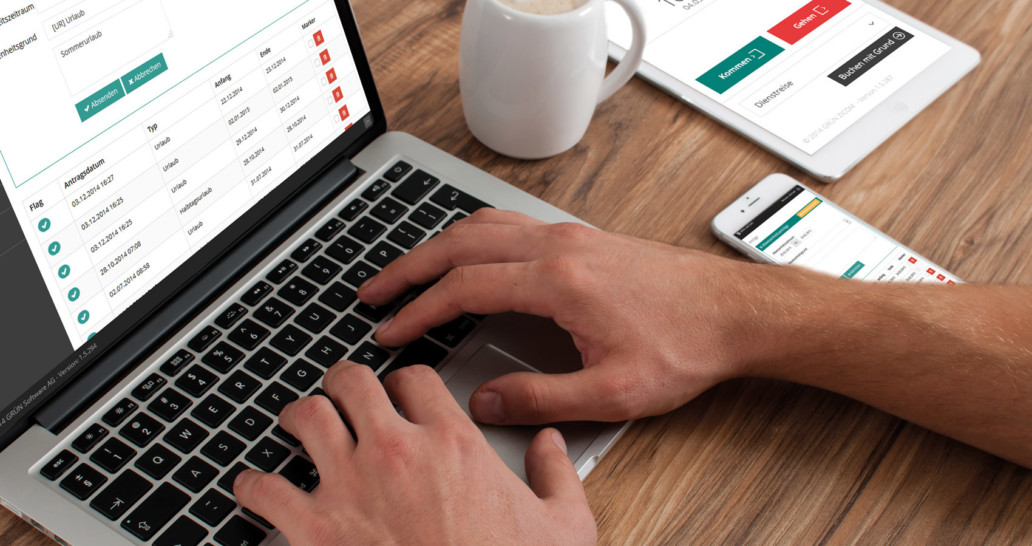 Manage time management online: GRÜN eZICOM5