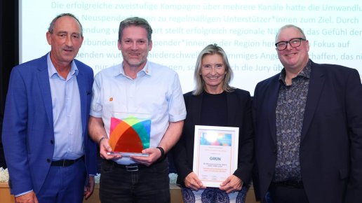 Die Oberösterreichische Tafel mit GRÜN Fundraising Award ausgezeichnet