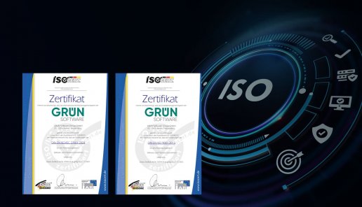 Zertifikate ISO 27001 und ISO 9001 der GRÜN Software Group