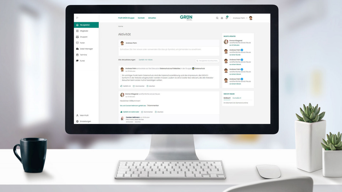 GRÜN.SOCIAL2: Social Collaboration mit eVEWA-Integration