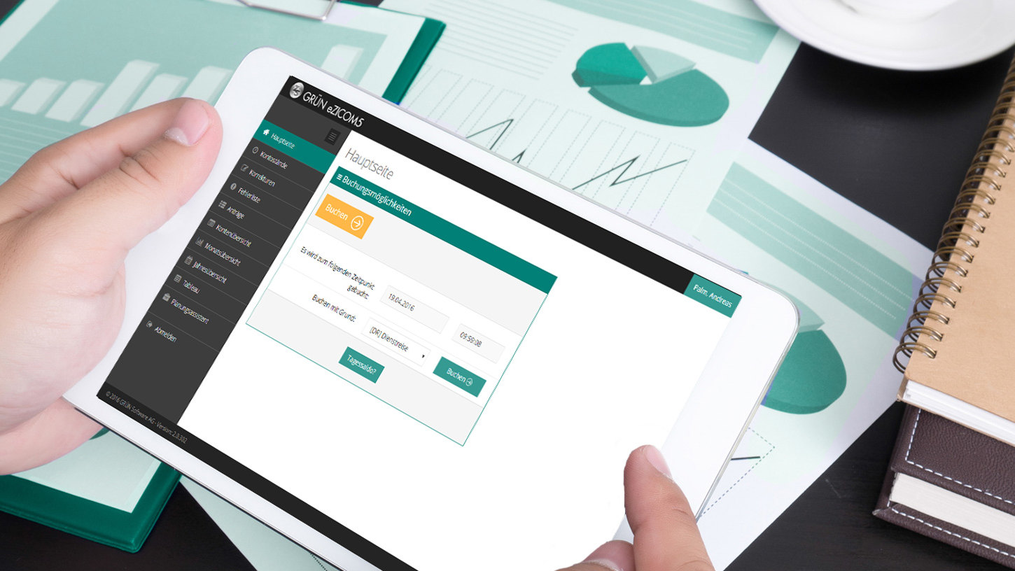 Neue Online Zeiterfassung GRÜN ZICOM Cloud als Einstiegslösung