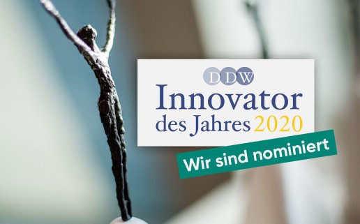 Die GRÜN Software Group GmbH wurde als Innovator des Jahres 2020 nominiert.