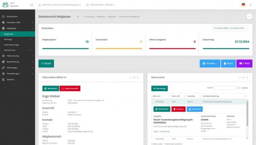 Die Online-Mitgliederverwaltung GRÜN membrs.
