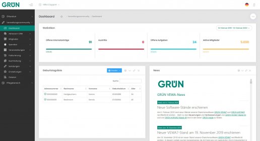 GRPN eVEWA: Online Mitgliederverwaltung & CRM
