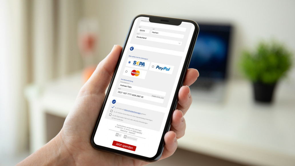 Online Spendenformular GRÜN spendino