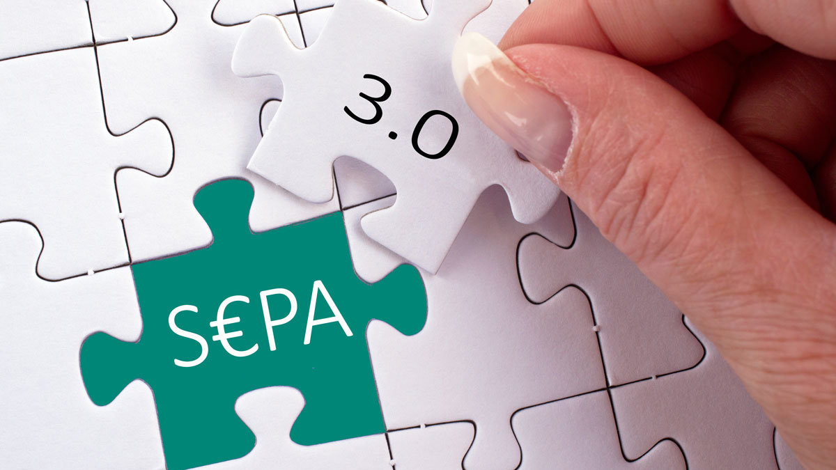 SEPA 3.0 kommt - Die Änderungen werden in GRÜN VEWA6 ab Stand 91a verfügbar sein.