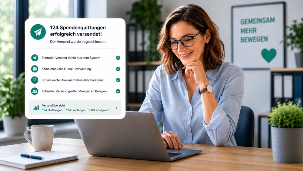 Spendenquittungen automatisiert erstellen und zentral versenden