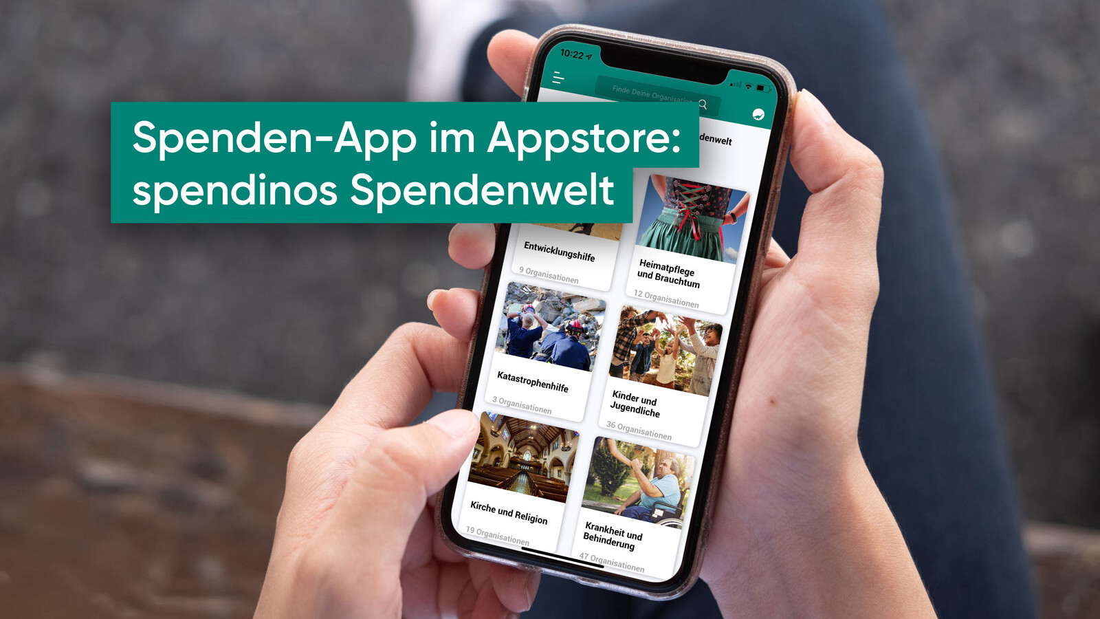Spenden-App im Appstore: Spendinos Spendenwelt