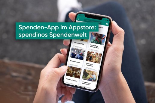 Donation app in the app store: Spendinos Spendenwelt