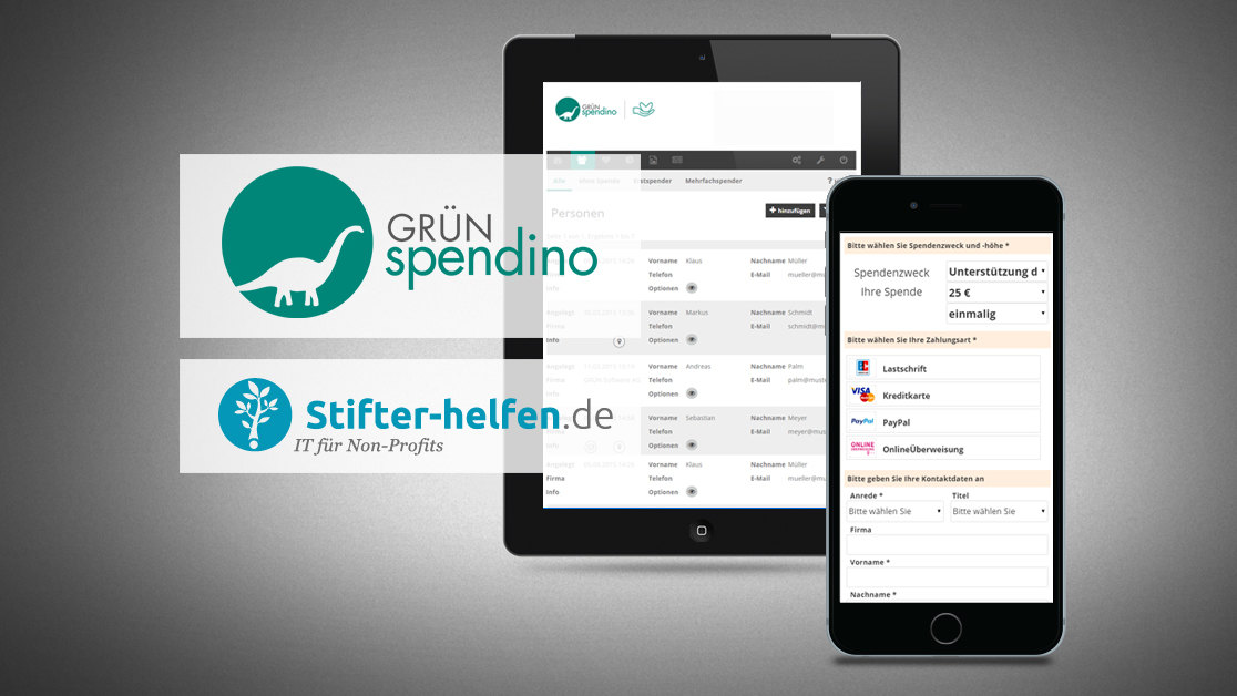 GRÜN spendino als IT-Spende