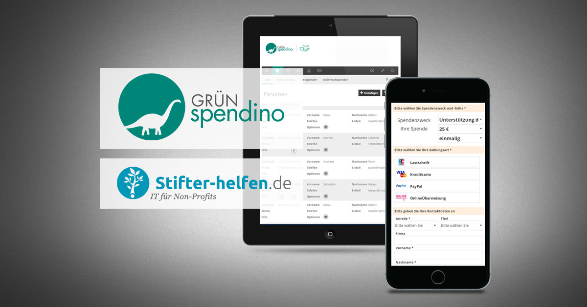 GRÜN spendino als IT-Spende