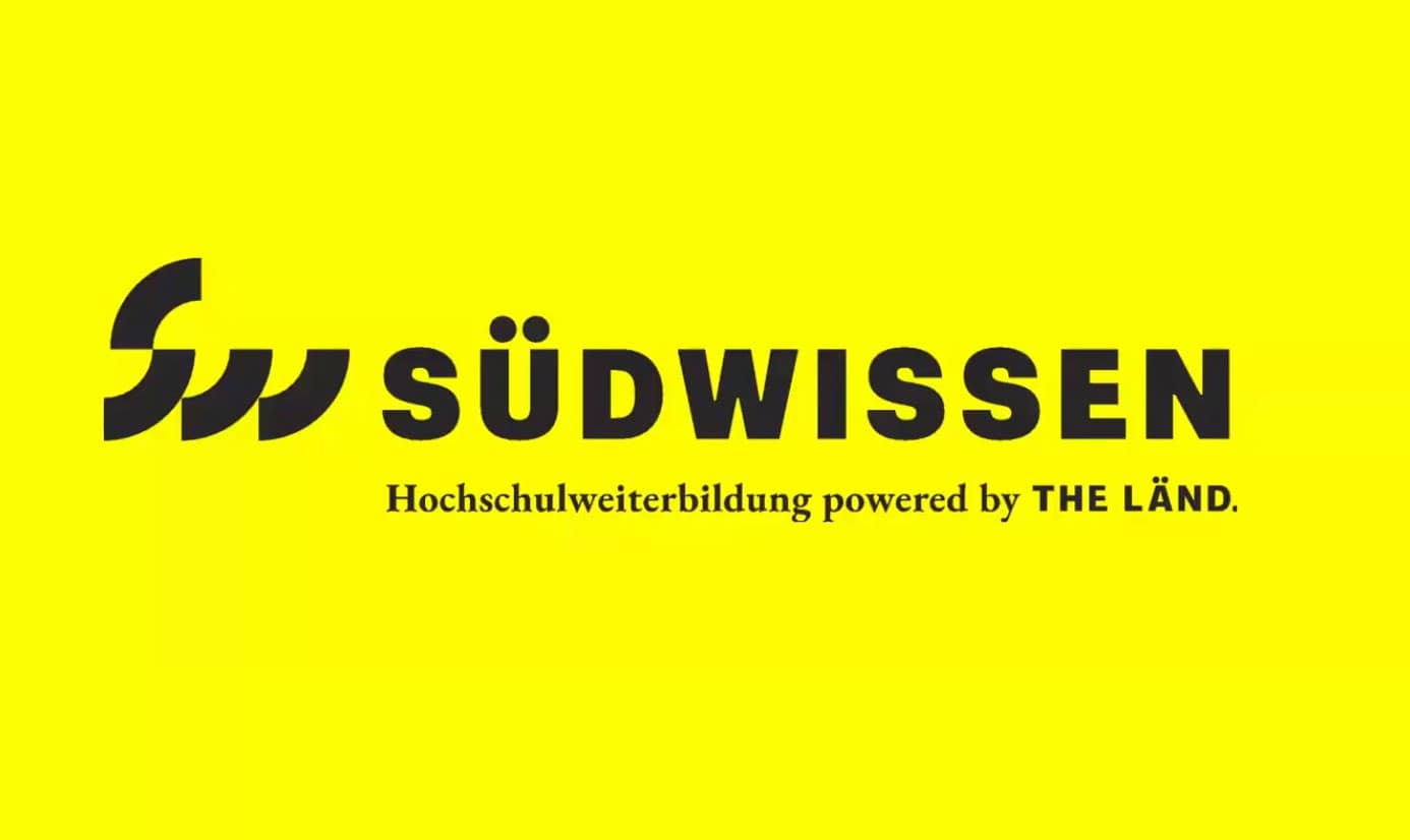 Logo von SÜDWISSEN auf gelbem Hintergrund