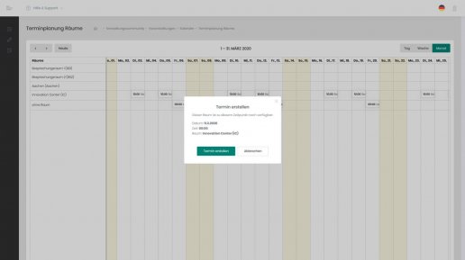 Veranstaltungs- und Terminplanung in GRÜN eVEWA4