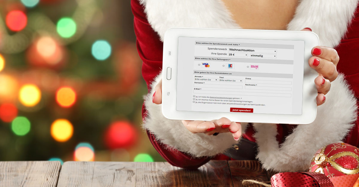 Weihnachtsangebot: Keine Einrichtungsgebühr für Online-Fundraising-Pakete