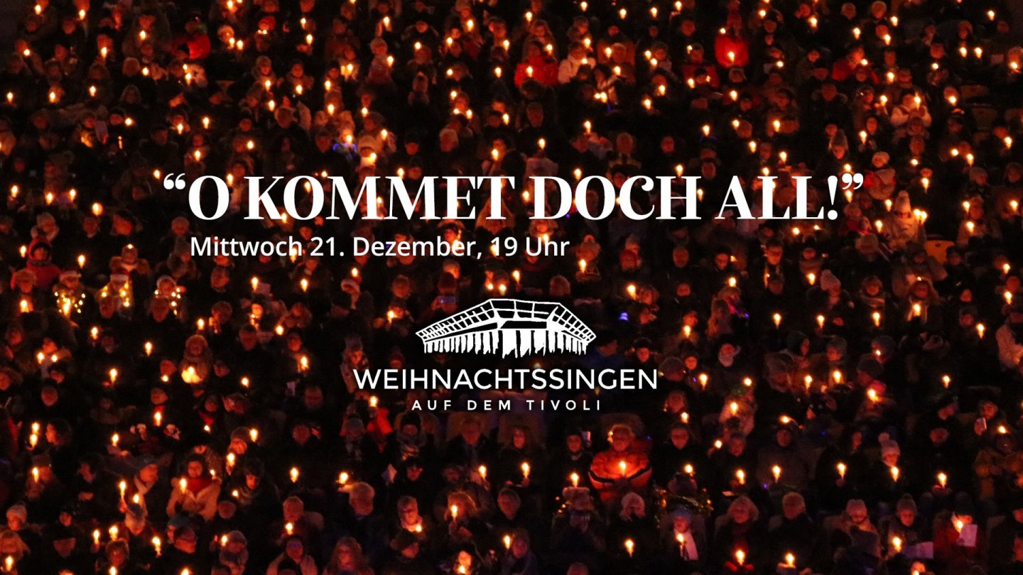 The Christmas singing at the Aachen Tivoli will take place on Wednesday, December 21, 2022.